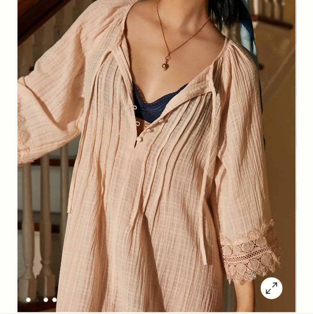 Anthropologie Lace Tunic lounge dress XS